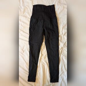 Indigo Blue Women's Black Maternity Jeggings